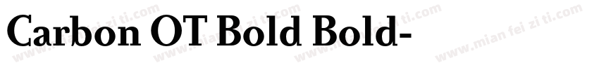 Carbon OT Bold Bold字体转换